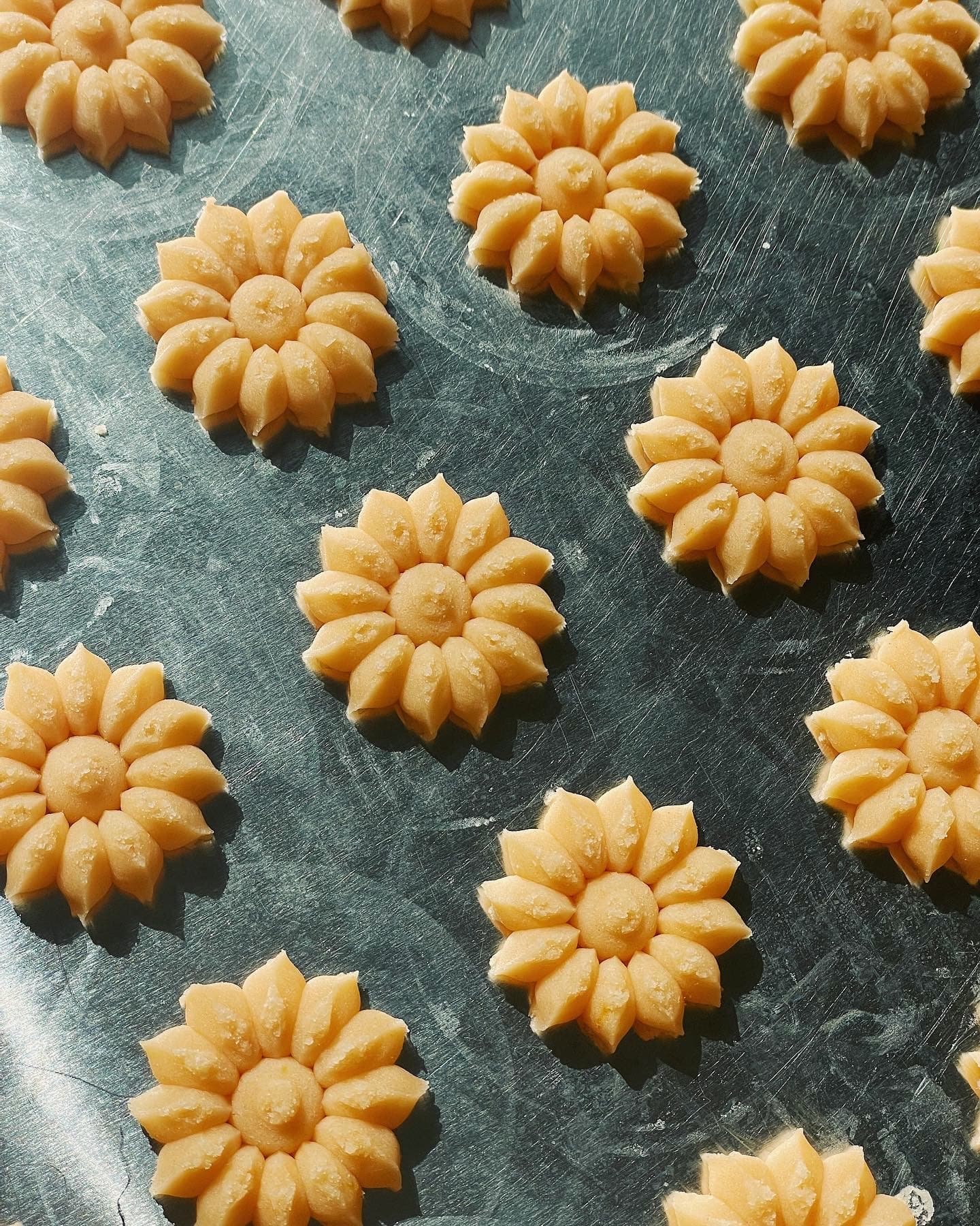 Spritz Cookies — process